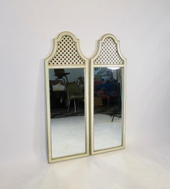 1950s Hollywood Regency Fretwork Style Mirror Pair