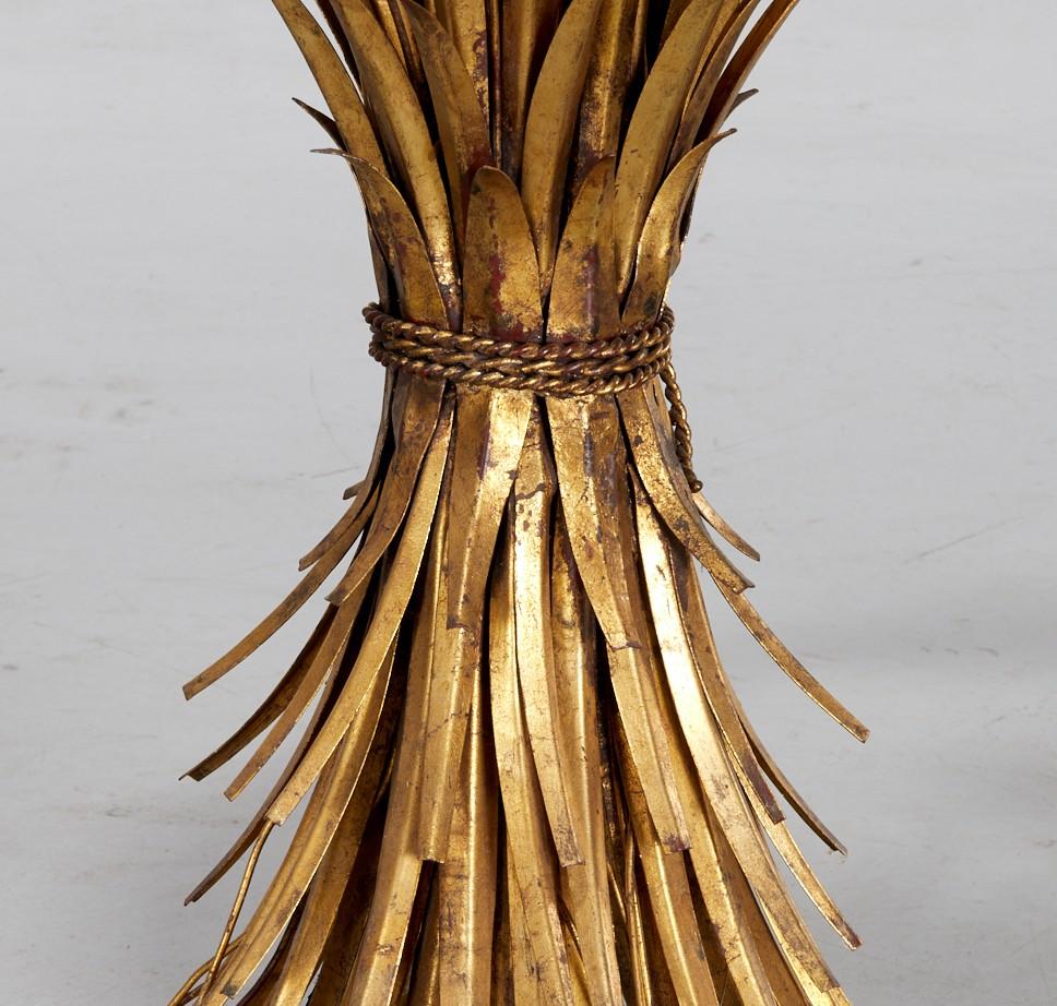 1950's Hollywood Regency Vergoldete Metall Wheatsheaf Stehlampe von Marbro Lamp Co. USA im Angebot 1