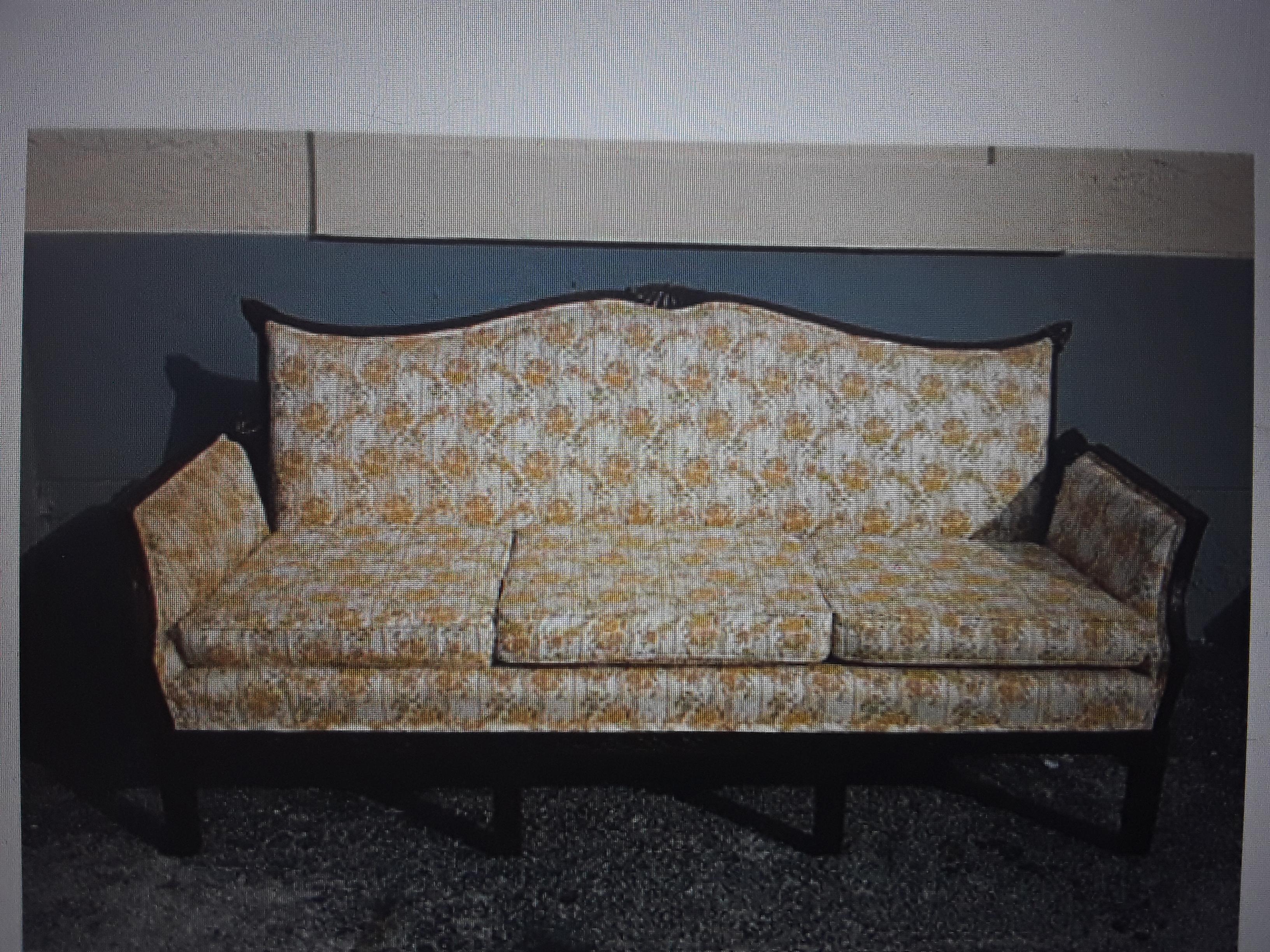 1950's Hollywood Regency Grand and Expertly Carved Sofa Chinoiserie/ Asian For Sale 9