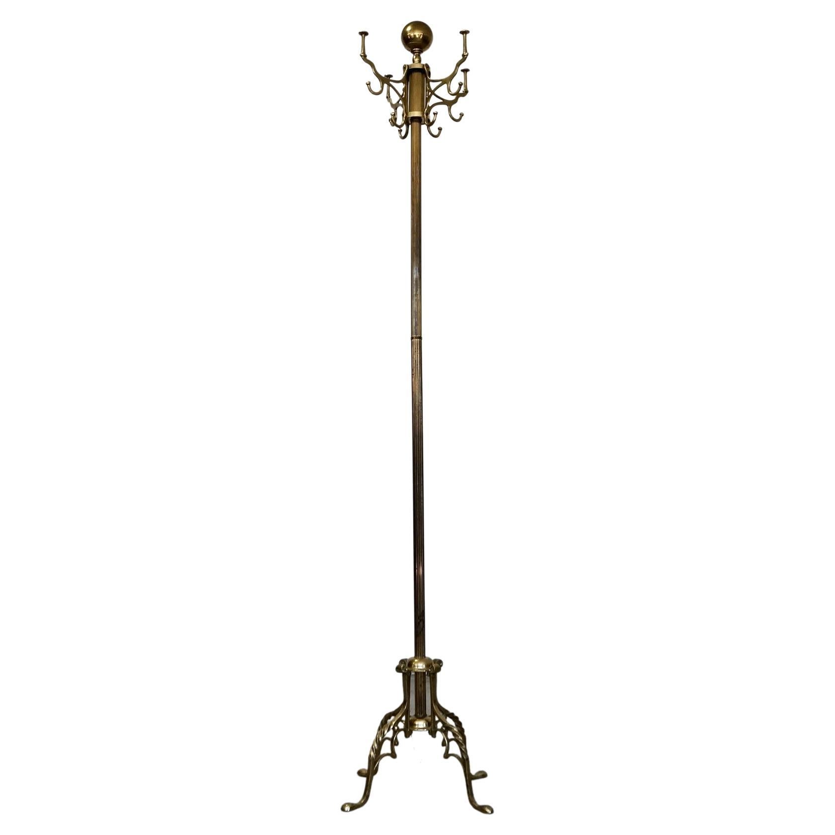 Antique Solid Brass Pullman Train Coat Rack at 1stDibs