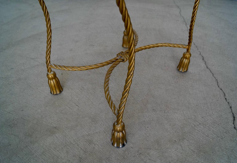 1950s Hollywood Regency Tassel Italian Vanity Stool For Sale at 1stDibs