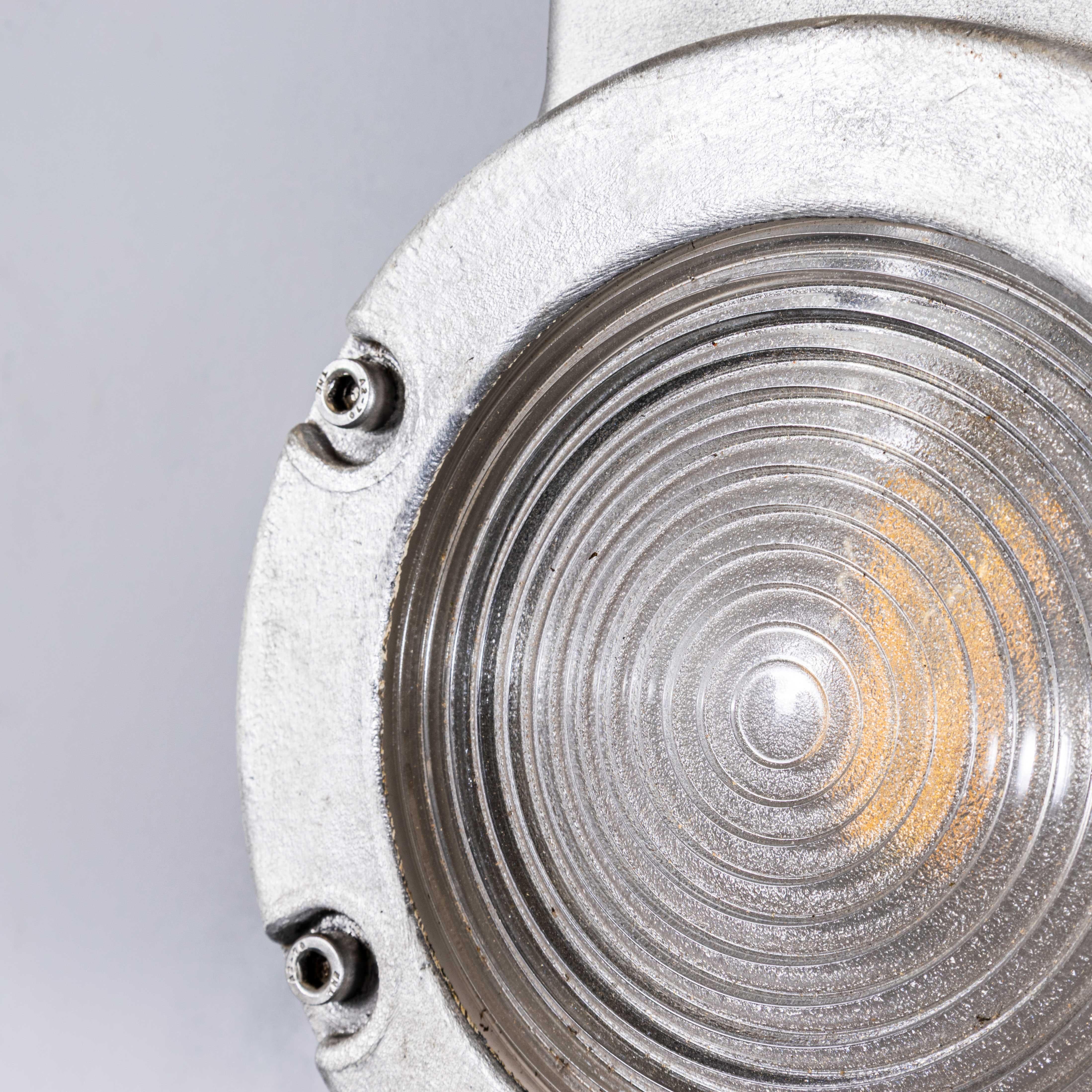 1950's Holophane Large Cast Bulkhead Lamp - Pair For Sale 2