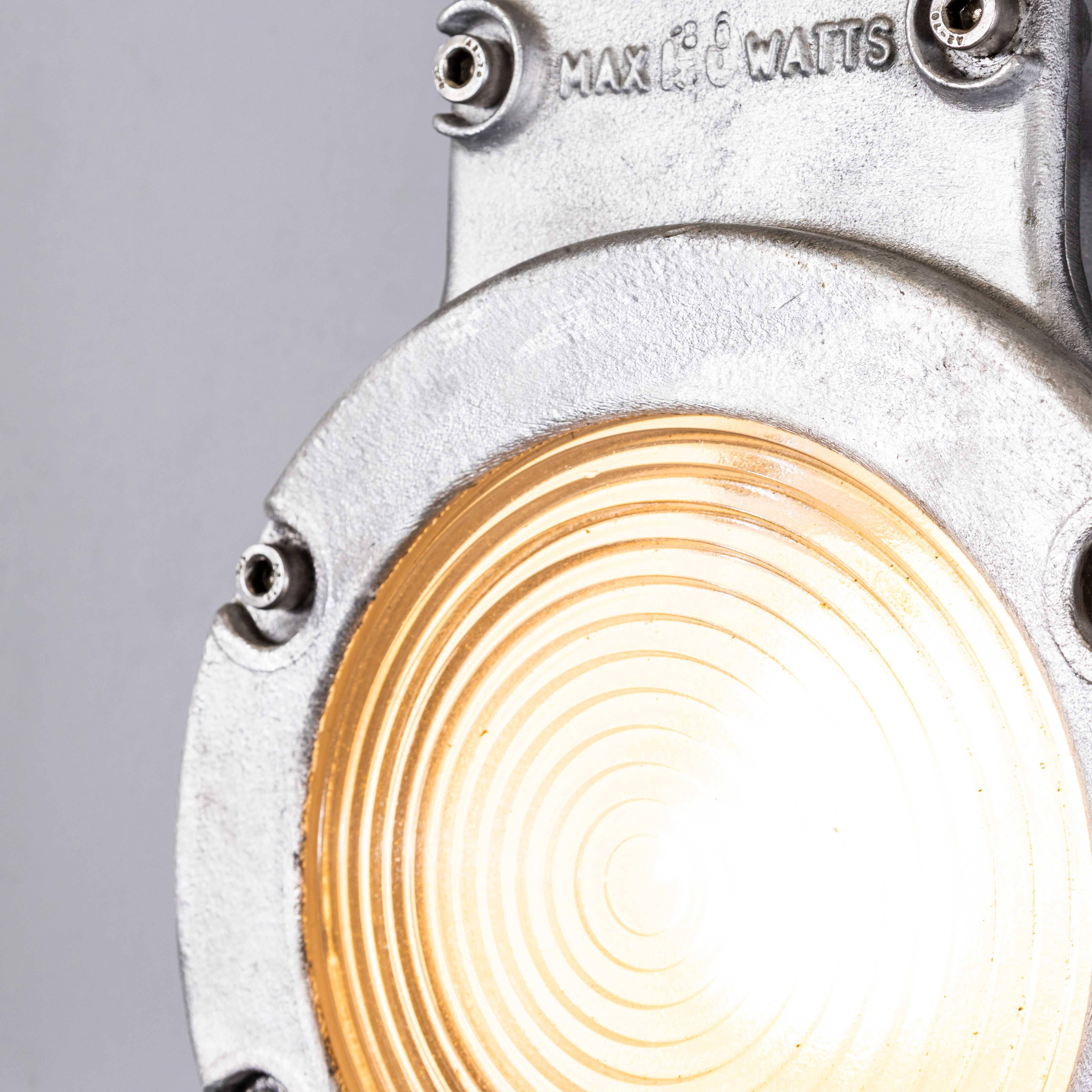 1950's Holophane Large Cast Bulkhead Lamp - Pair For Sale 3