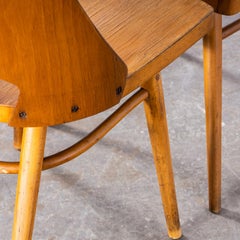 1950's Honey Beech Dining Chairs By Radomir Hoffman For Ton - Pair