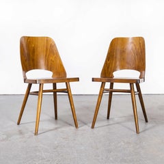 1950's Honey Beech Dining Chairs by Radomir Hoffman, Pair