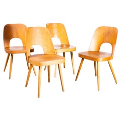 Vintage 1950's Honey Beech Side Chairs - Oswald Haerdtl Model 515 - Set Of Four
