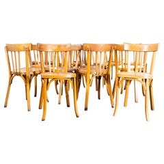 1950s Honey Colour Baumann Bentwood Dining Chairs, Harlequin Set of Fourteen