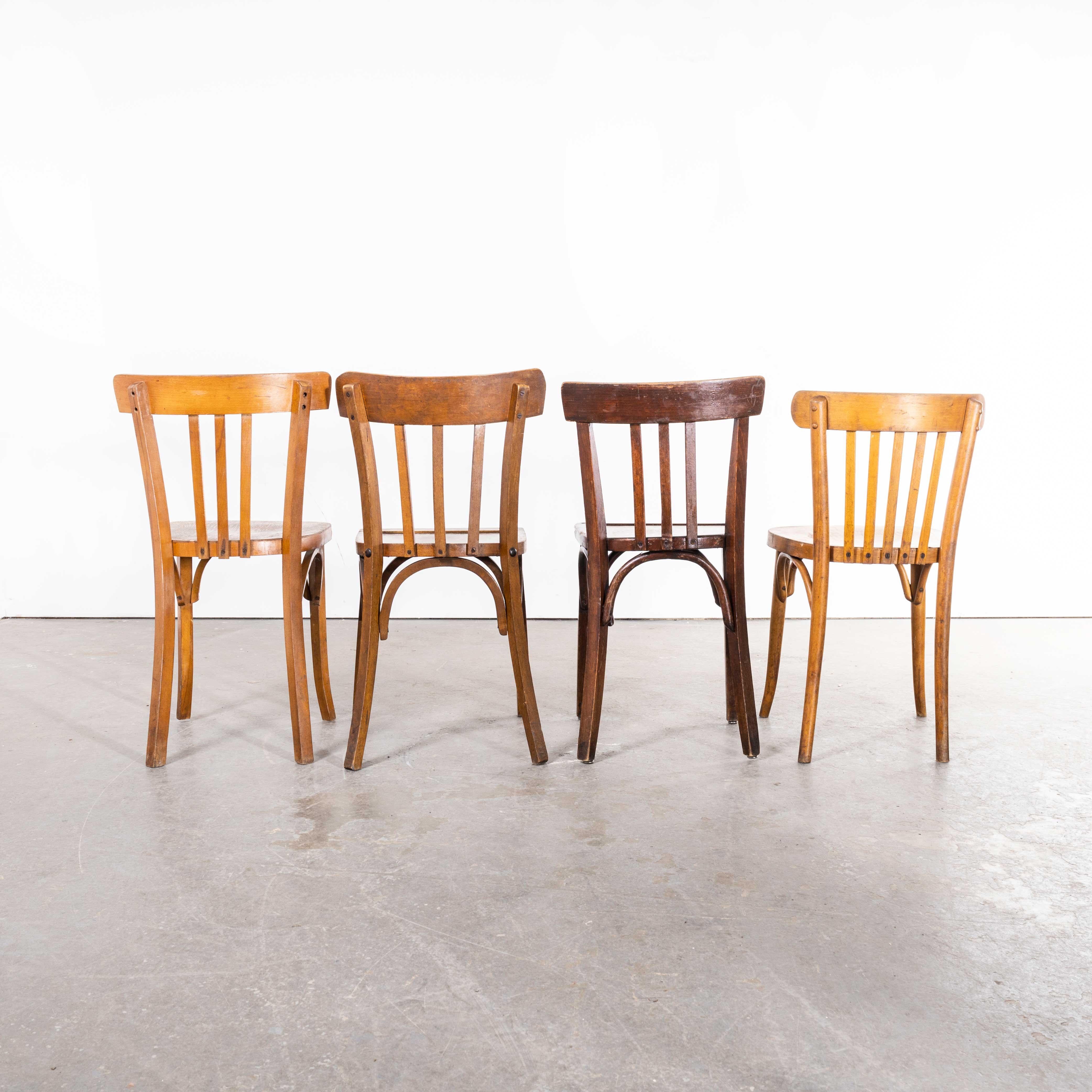 1950s Honey Colour Baumann Bentwood Dining Chairs, Harlequin - Set of Ten 5