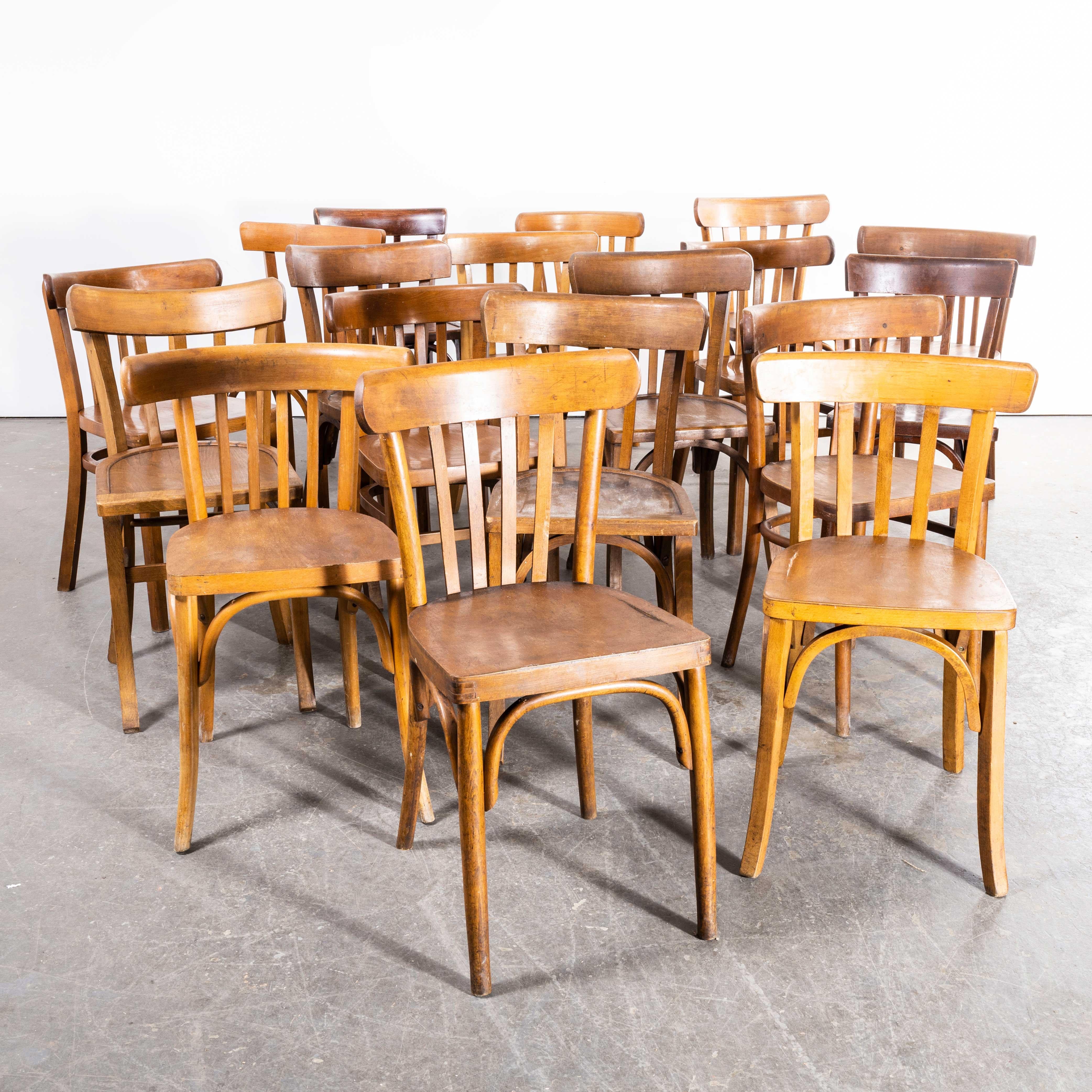 1950s Honey Colour Baumann Bentwood Dining Chairs, Harlequin - Set of Ten 1