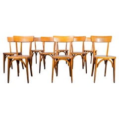 1950’s Honey Colour Baumann Bentwood Dining Chairs – Set Of Nine