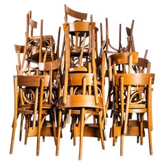 1950’s Honey Colour Baumann Single Bar Bentwood Dining Chairs – Good Quantity Av