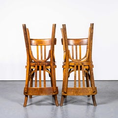 1950's Honey Oak Bentwood Baumann Dining Chairs - Set Of Four