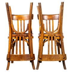 1950
s Honey Oak Bentwood Baumann Dining Chairs - Set Of Four