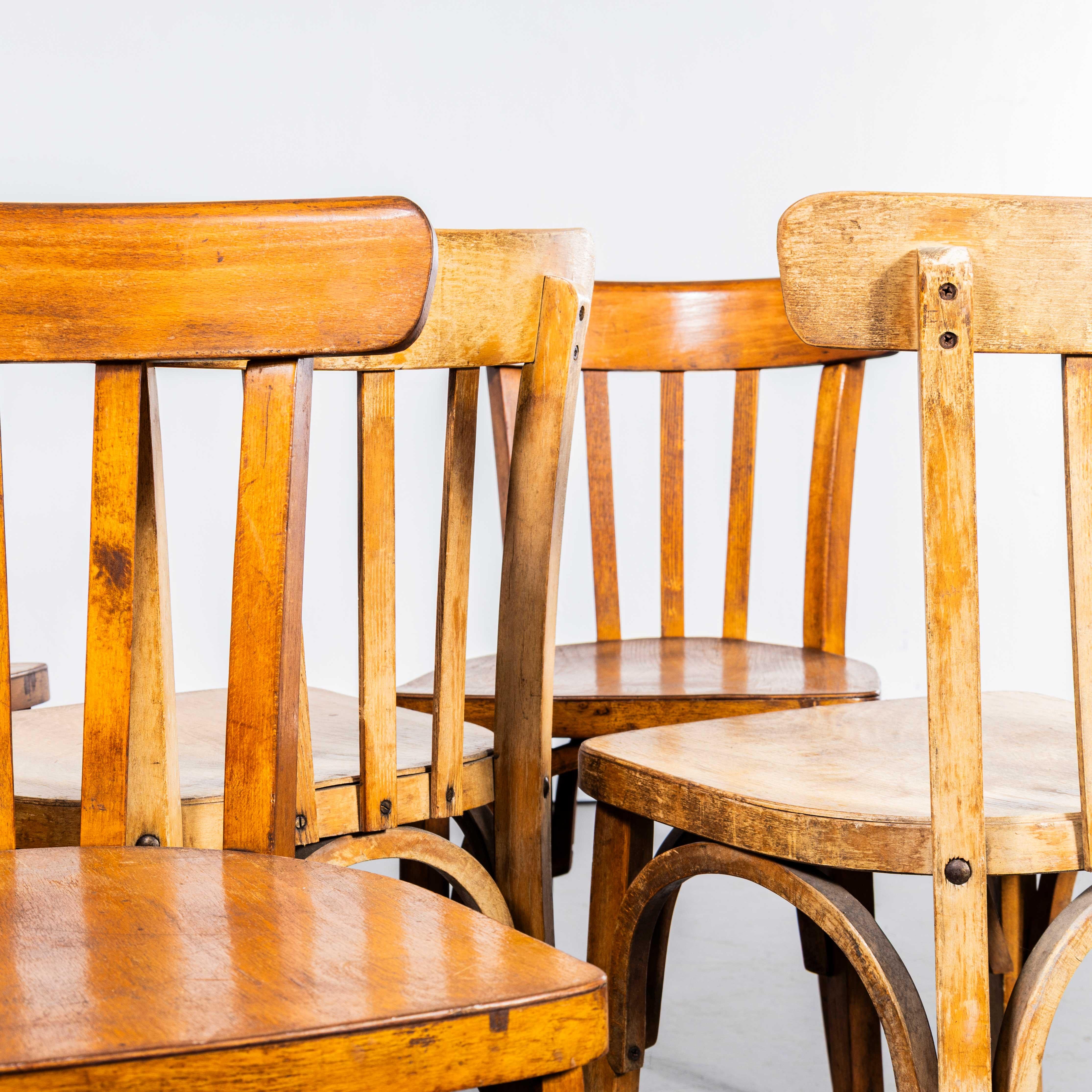 Sillas de comedor Luterma Classic Roble Miel de los años 50 mediados del siglo XX en venta