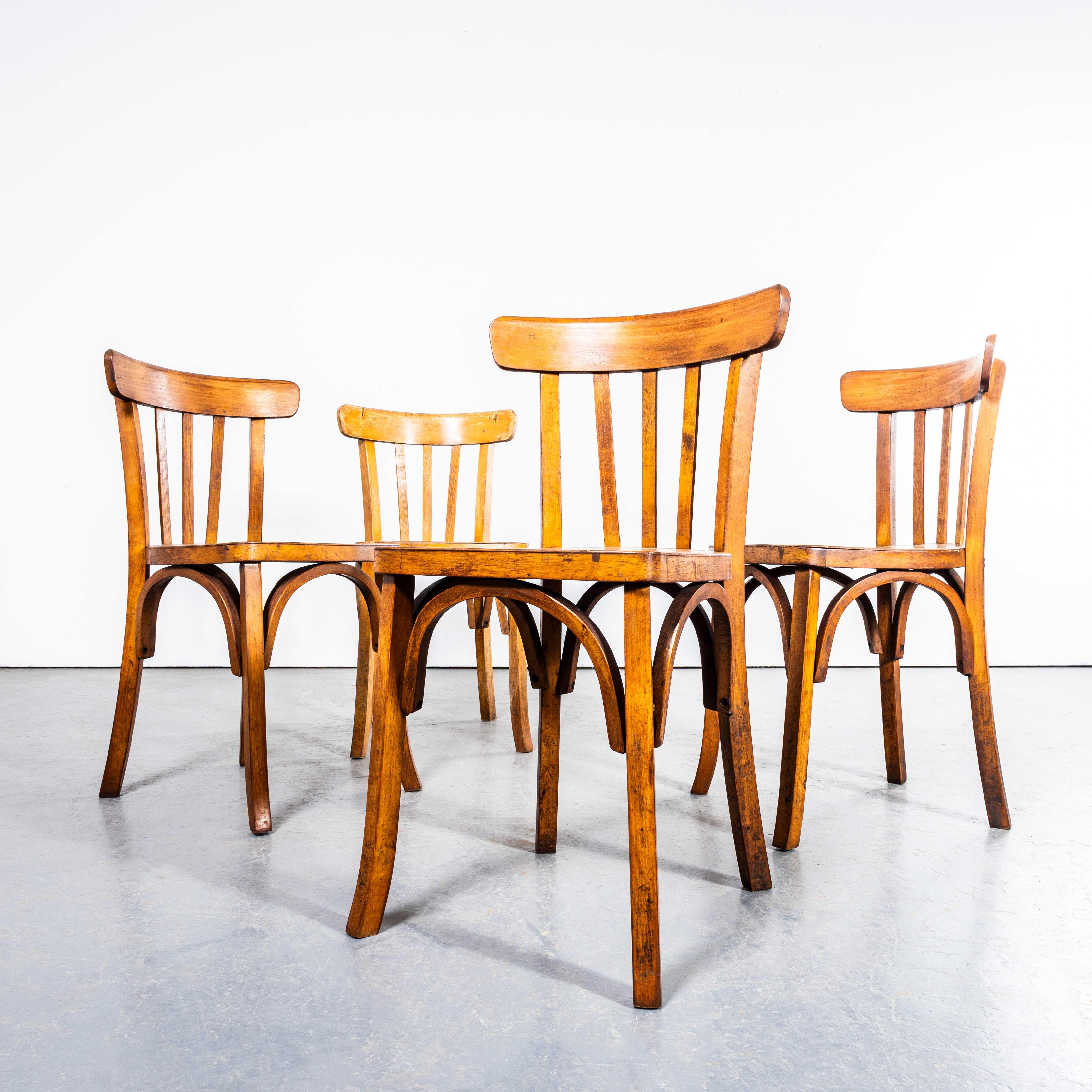 Sillas de comedor Luterma Classic Roble Miel de los años 50 en venta 1