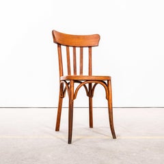 1950's Honey Oak Mahieu Bentwood Dining Chair - Set Of Ten