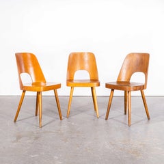 1950s Honey Oak Side Chairs, Oswald Haerdtl Model515, Set of Three