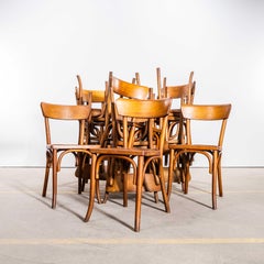 Sedie da pranzo Baumann con schienale sottile e miele degli anni '50