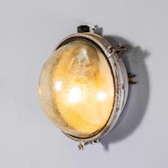 1950's Honeycomb Patterned Bulk Head Ceiling Or Wall Lamps - Pair