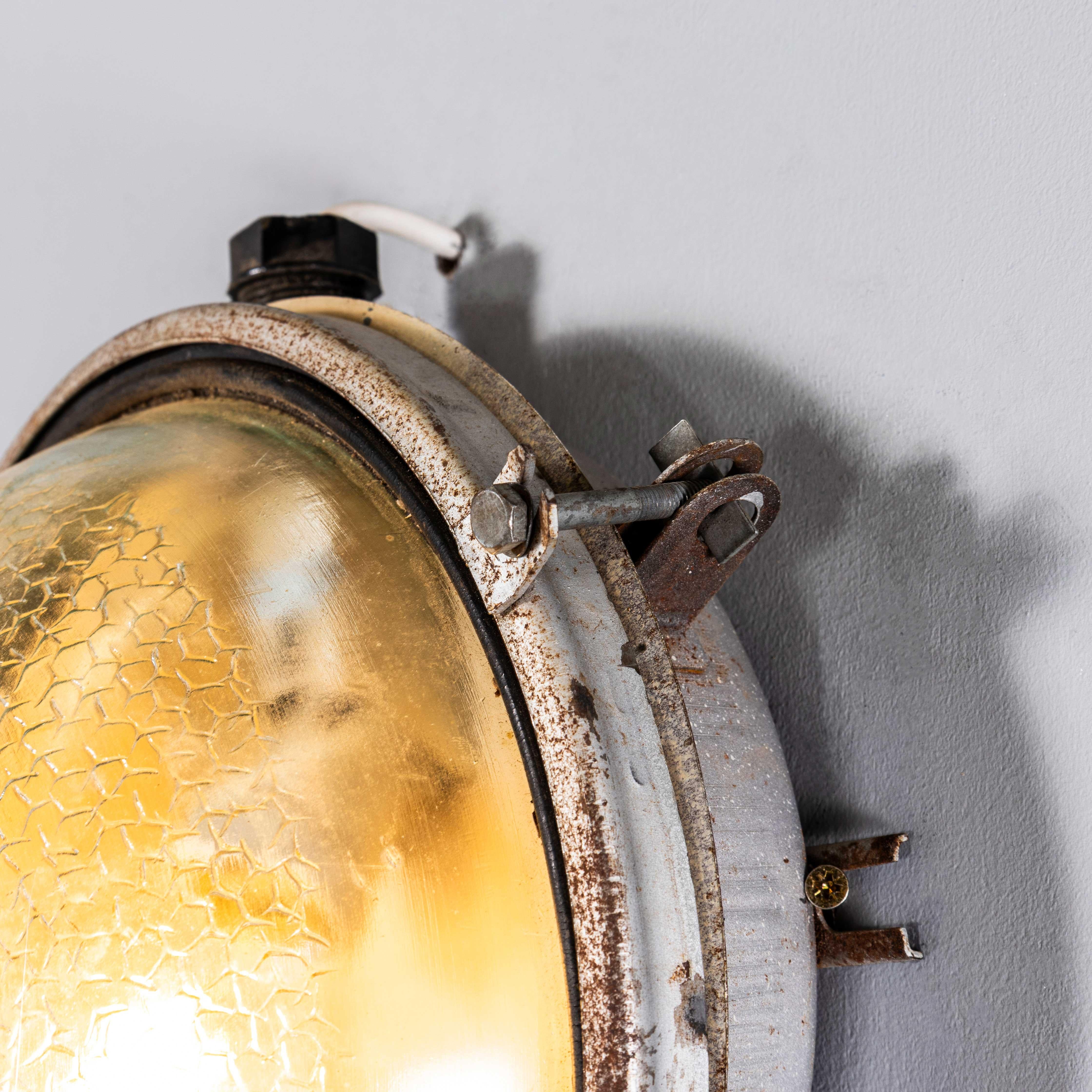 1950's Honeycomb Patterned Bulk Head Ceiling Or Wall Lamps - Pair For Sale 3