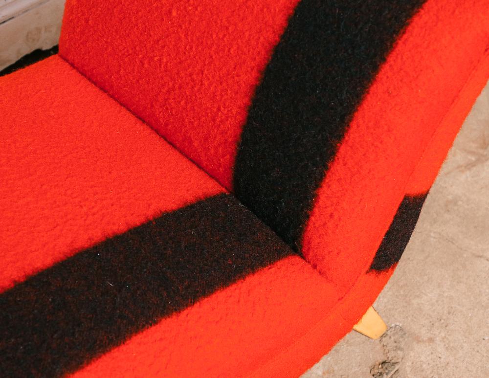 1950s Hudson's Bay Blanket Upholstered Slipper Chair 5