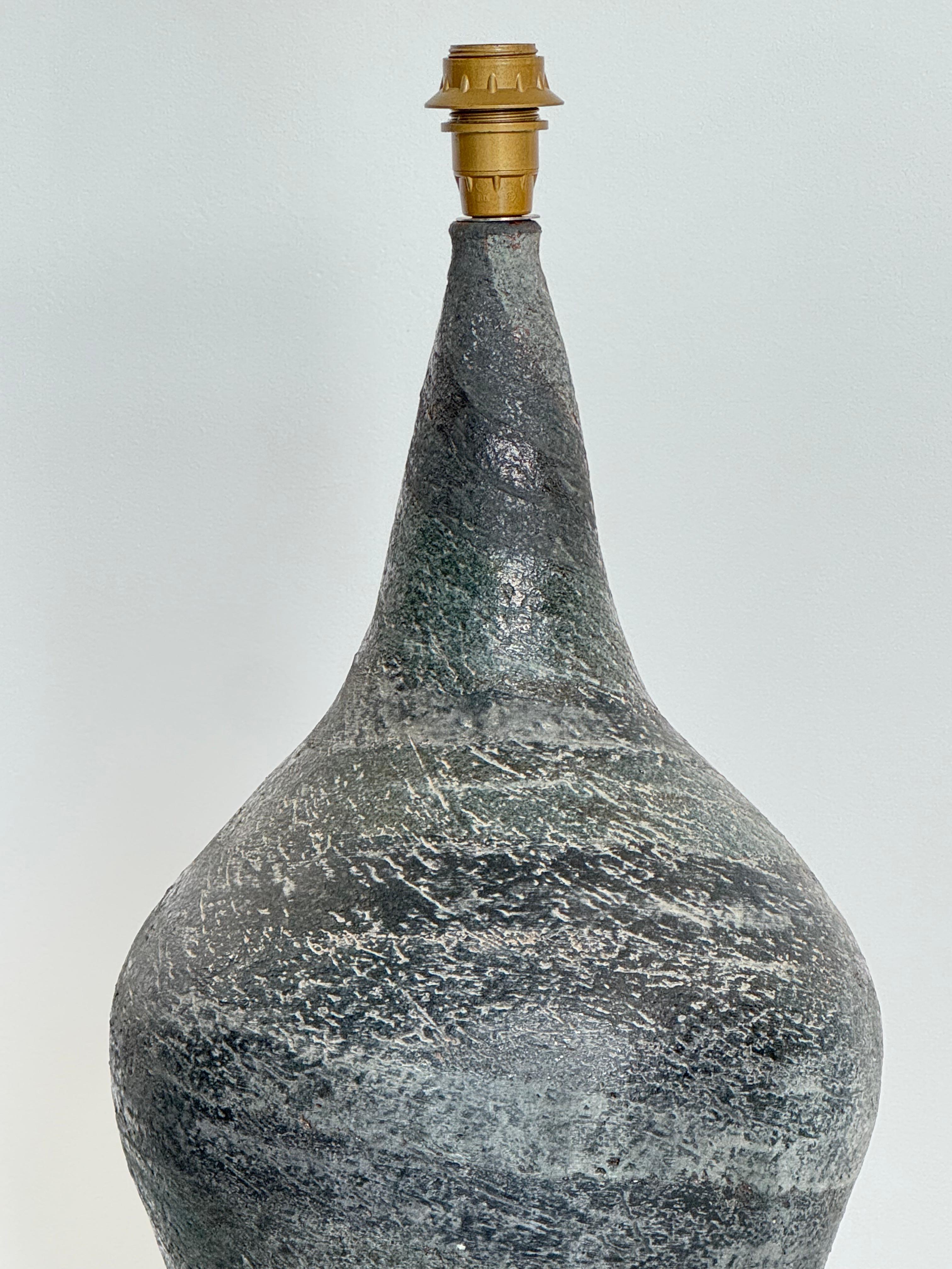 1960s Huge ceramic Lamp – Attributed to the French Ceramicists 