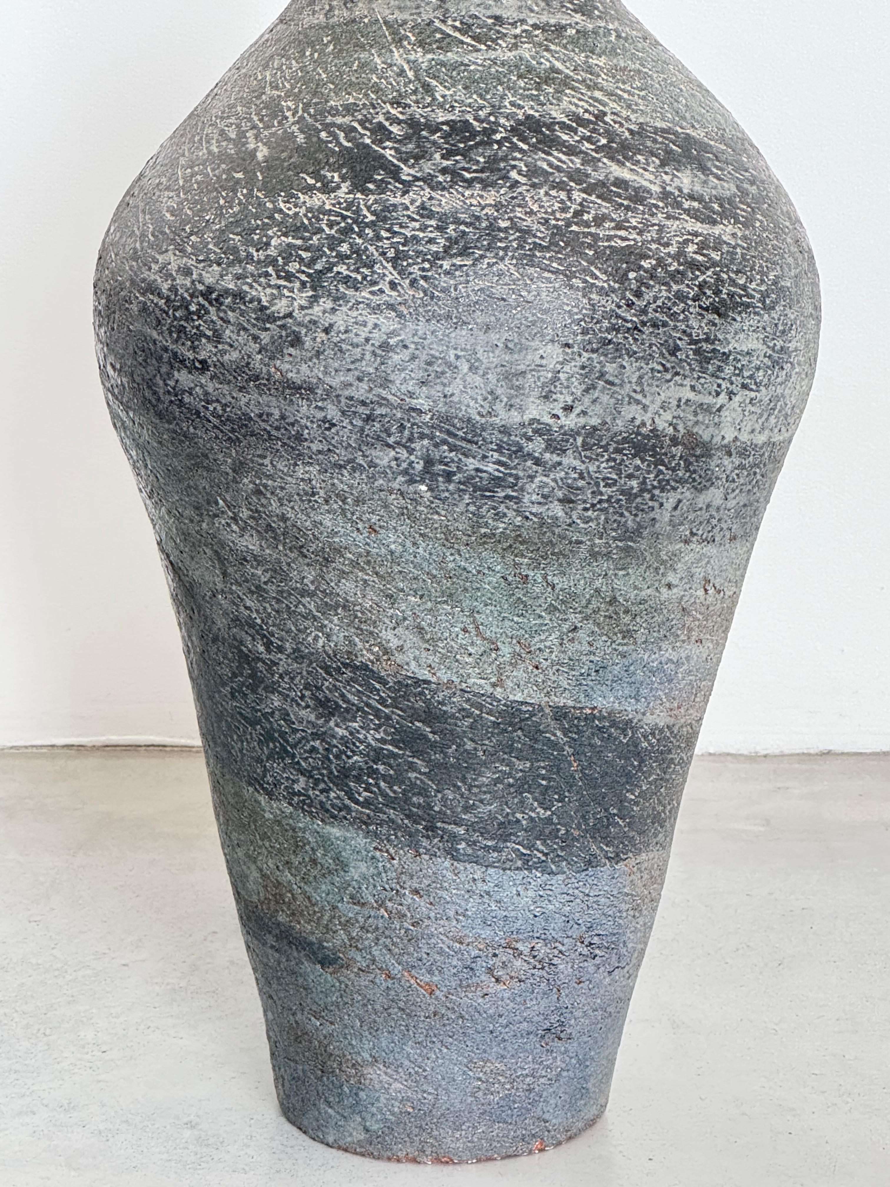 1960s Huge ceramic Lamp – Attributed to the French Ceramicists 