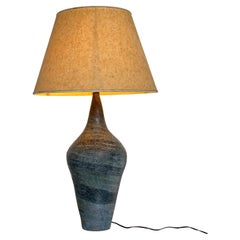 1960s Huge ceramic Lamp – Attributed to the French Ceramicists " Les 2 Potiers "