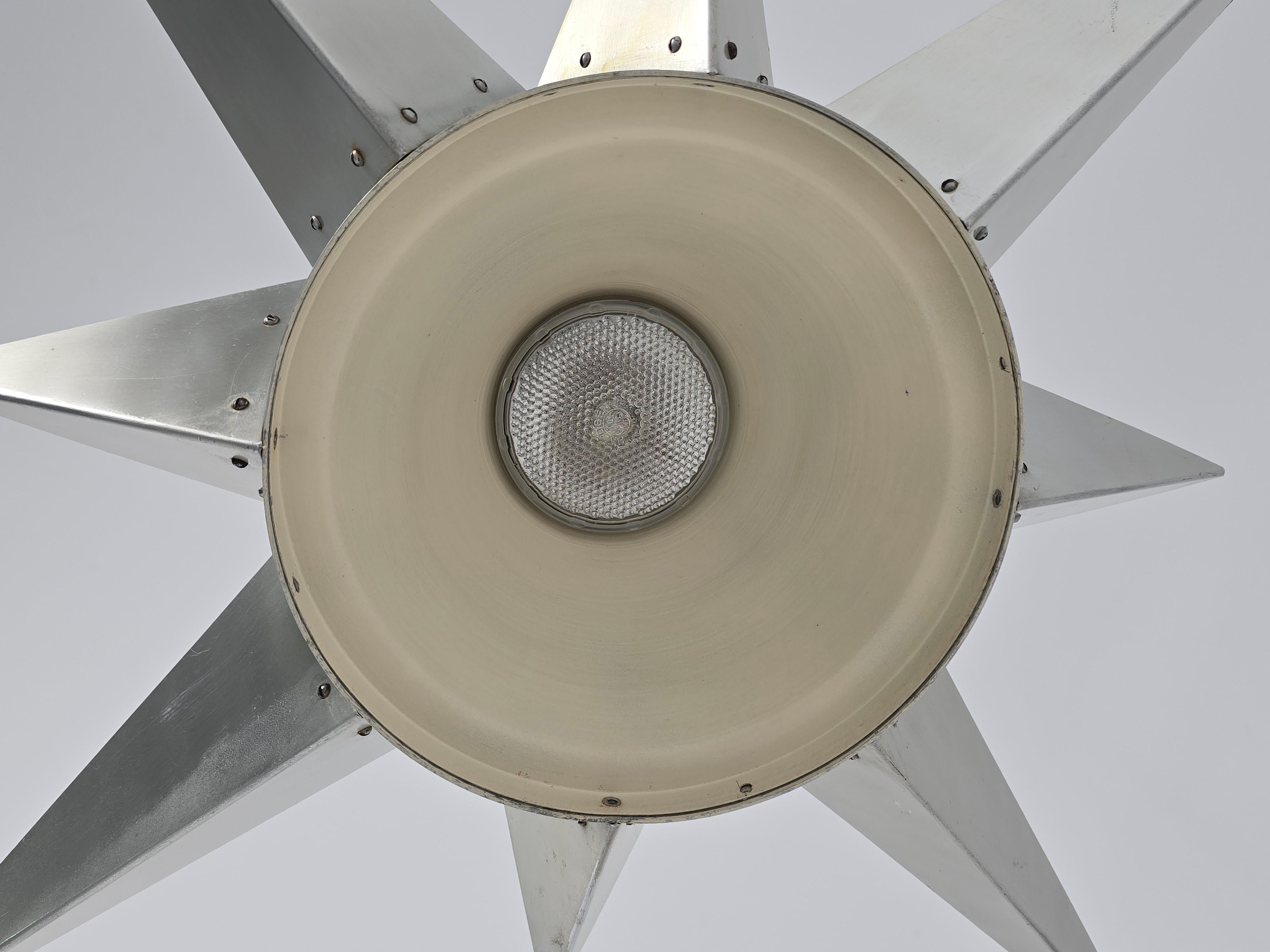 1950s  Huge Church Star Shaped Pendant  with 5 lights For Sale 3