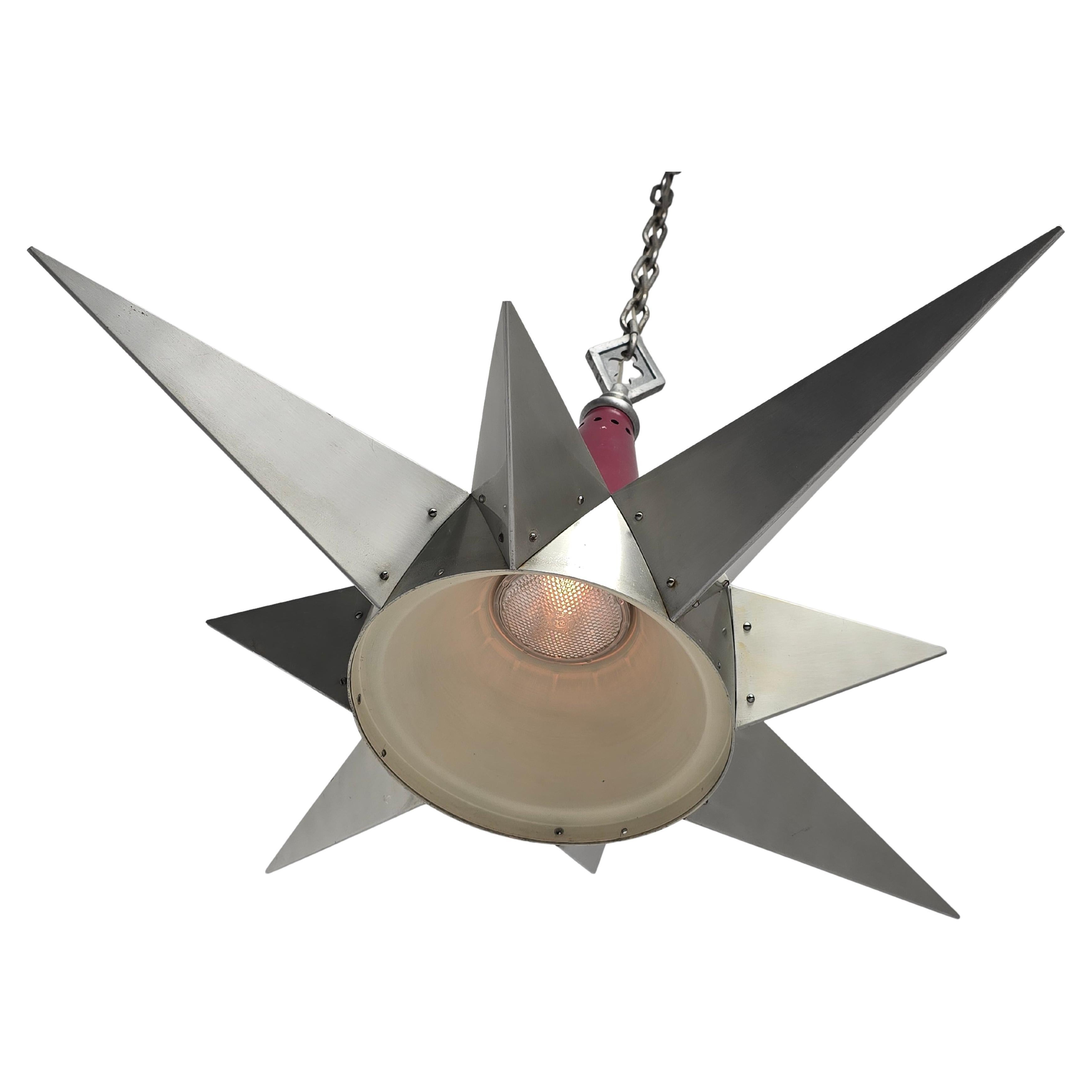 1950s  Huge Church Star Shaped Pendant  with 5 lights For Sale