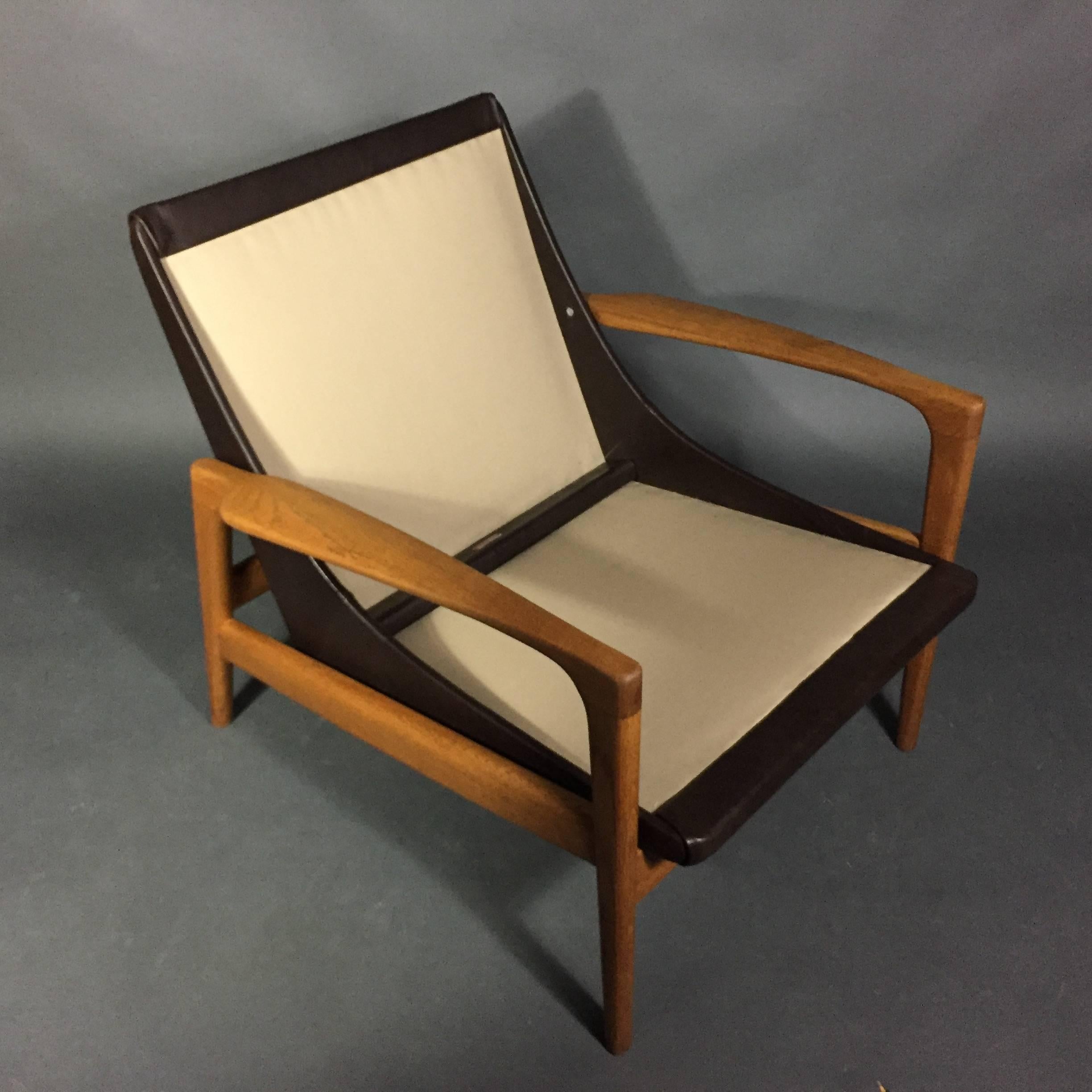 1950s Ib Kofod-Larsen Attributed Lounge Chair, AB Trensums, Sweden For Sale 6