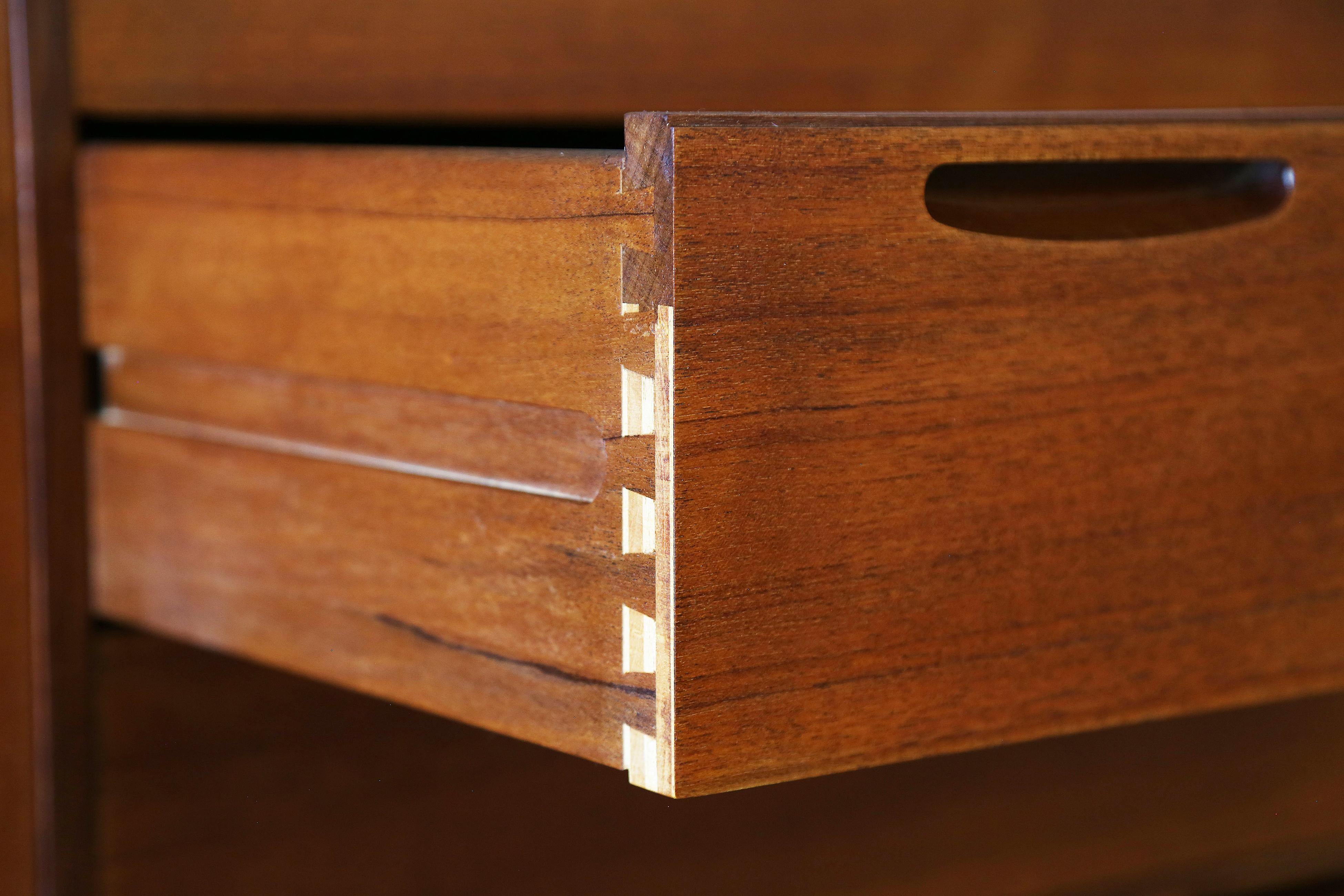 Danish 1950s Ib Kofod-Larsen for Clausen and Sons Denmark Teak Sideboard Buffet For Sale