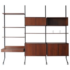 1950s Ico Parisi Italian Rosewood Wall Unit System Model Urio for MIM