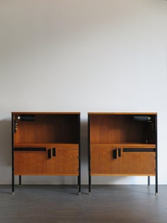 1950s Ico Parisi MIM Nightstands Positano with Gino Sarfatti Arteluce Lights