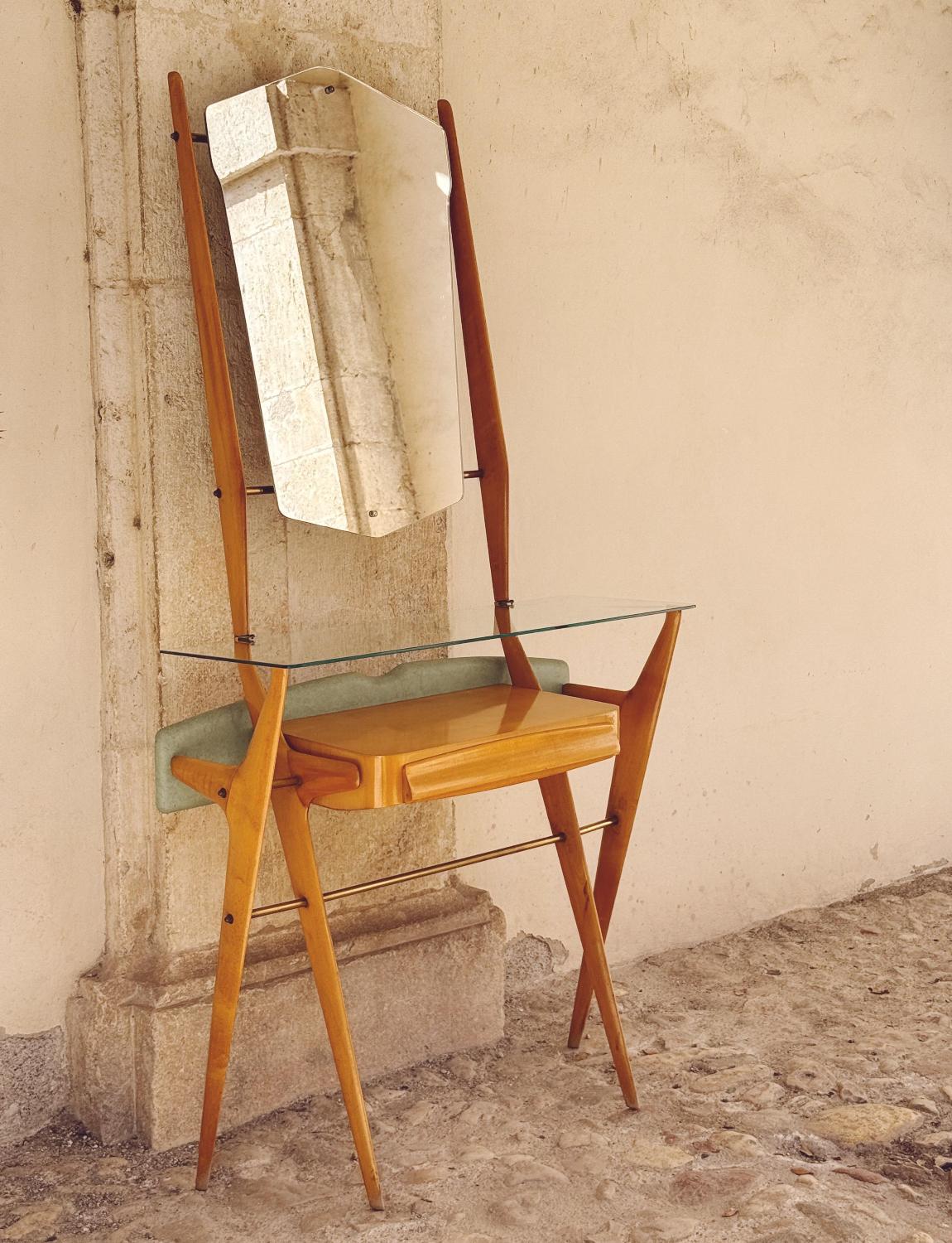 Italian 1950s Ico Parisi Vanity Dressing Table For Sale