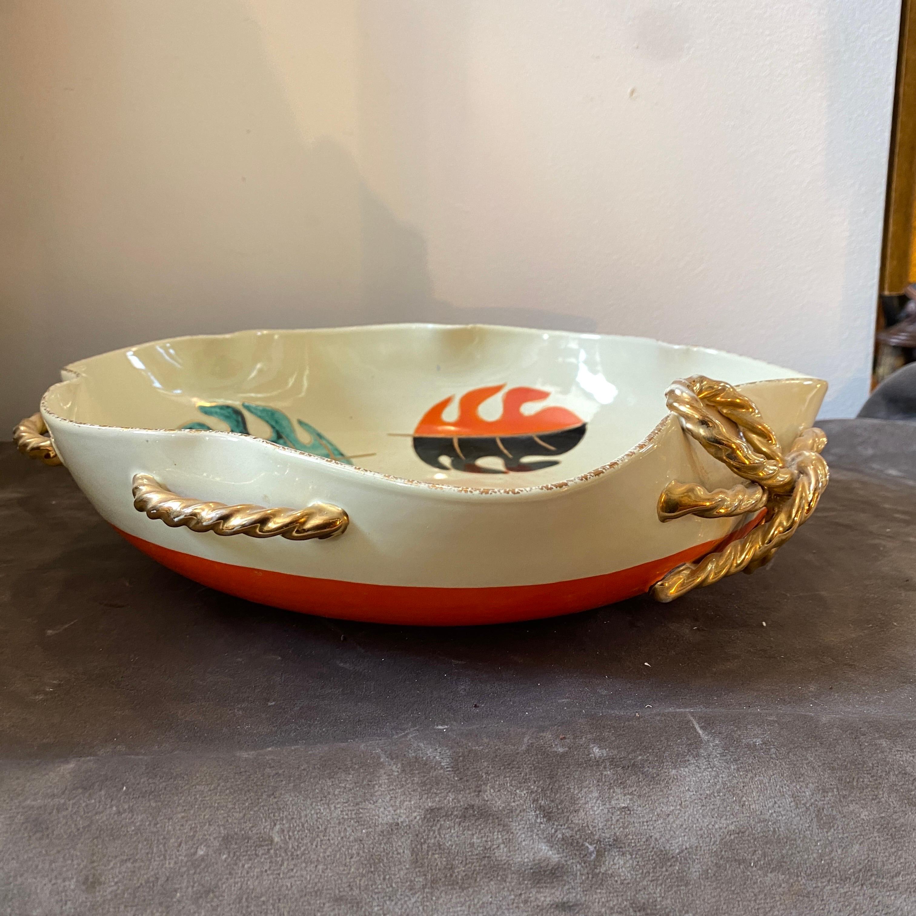 1950s Iconic Mid-Century Modern Ceramic Italian Centerpiece by Pucci 3