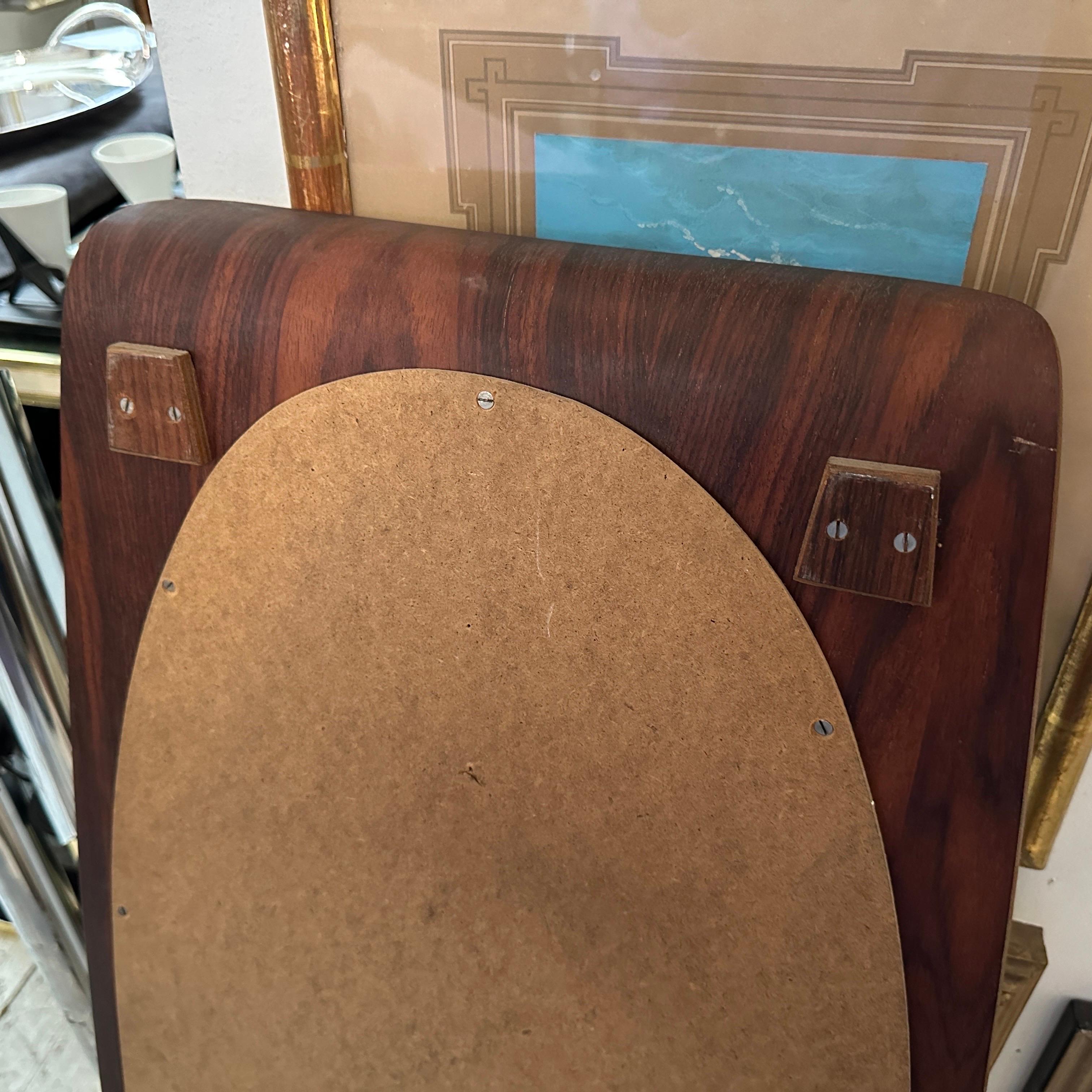 Ikonischer Wandspiegel aus geschwungenem Teakholz von Campo e Graffi, Mid-Century Modern, 1950er Jahre (20. Jahrhundert) im Angebot
