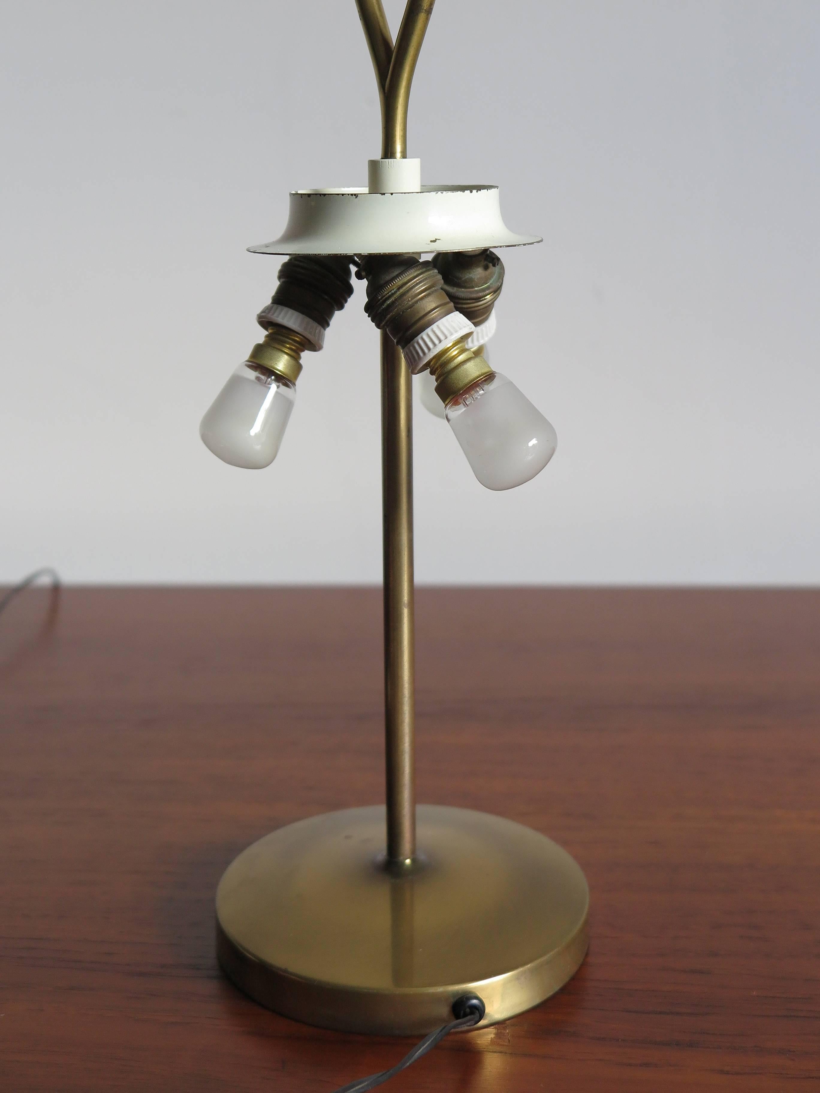 Brass 1950s Ignazio Gardella Italian Midcentury Table Lamp Model Arenzano for Azucena