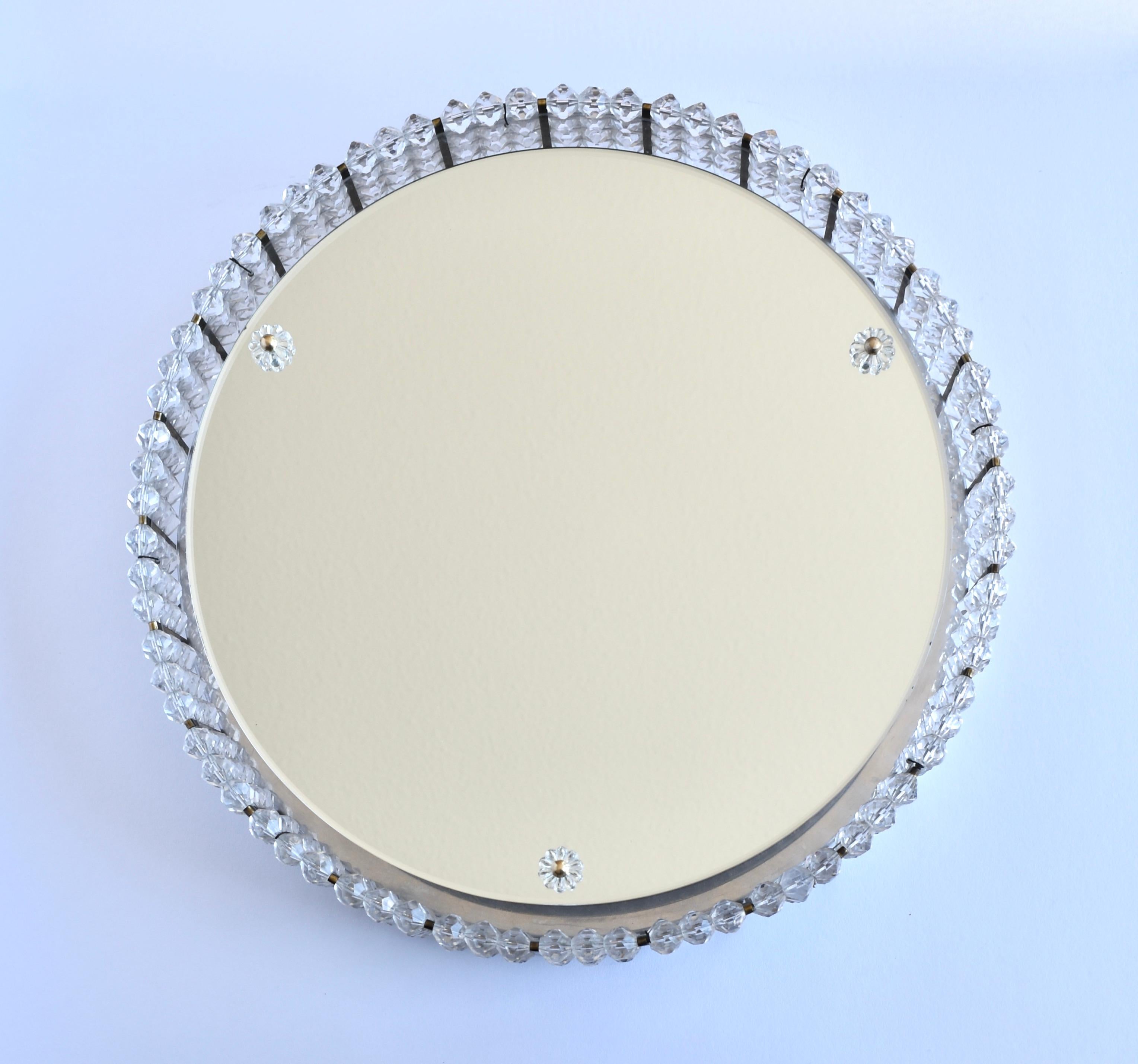 Miroir éclairé des années 1950 par Rupert Nikoll, Autriche en vente 3