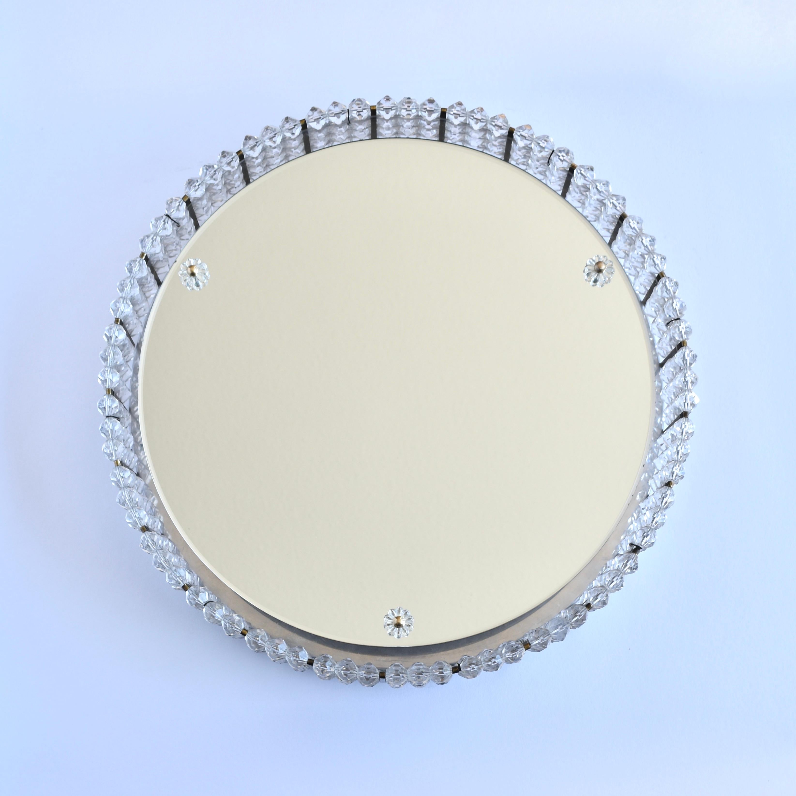 Miroir éclairé des années 1950 par Rupert Nikoll, Autriche en vente 4
