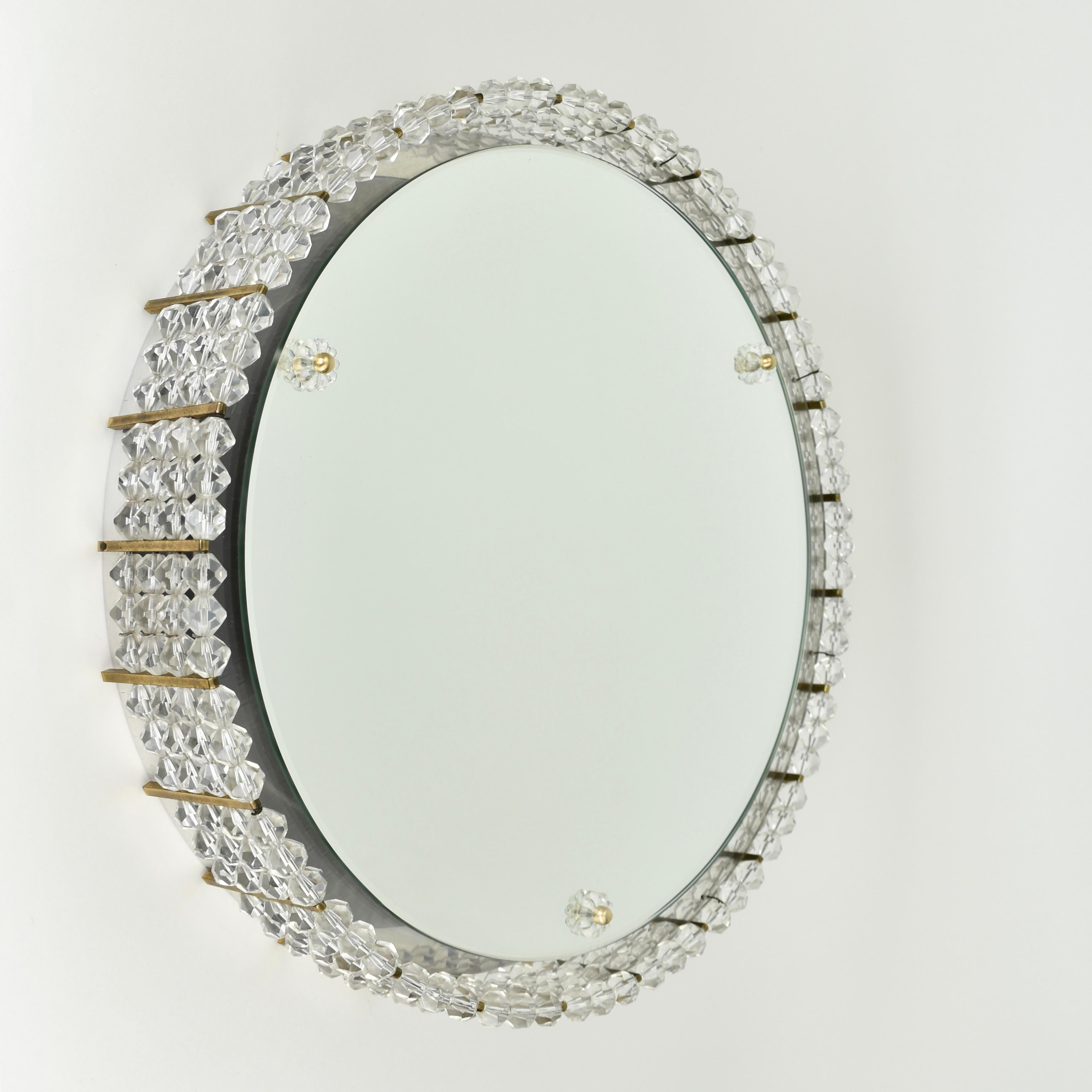 Mid-Century Modern Miroir éclairé des années 1950 par Rupert Nikoll, Autriche en vente