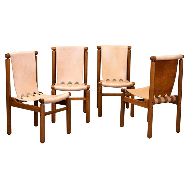 1950's Ilmari Tapiovaara Chairs in Leather and Beech For Sale at 1stDibs