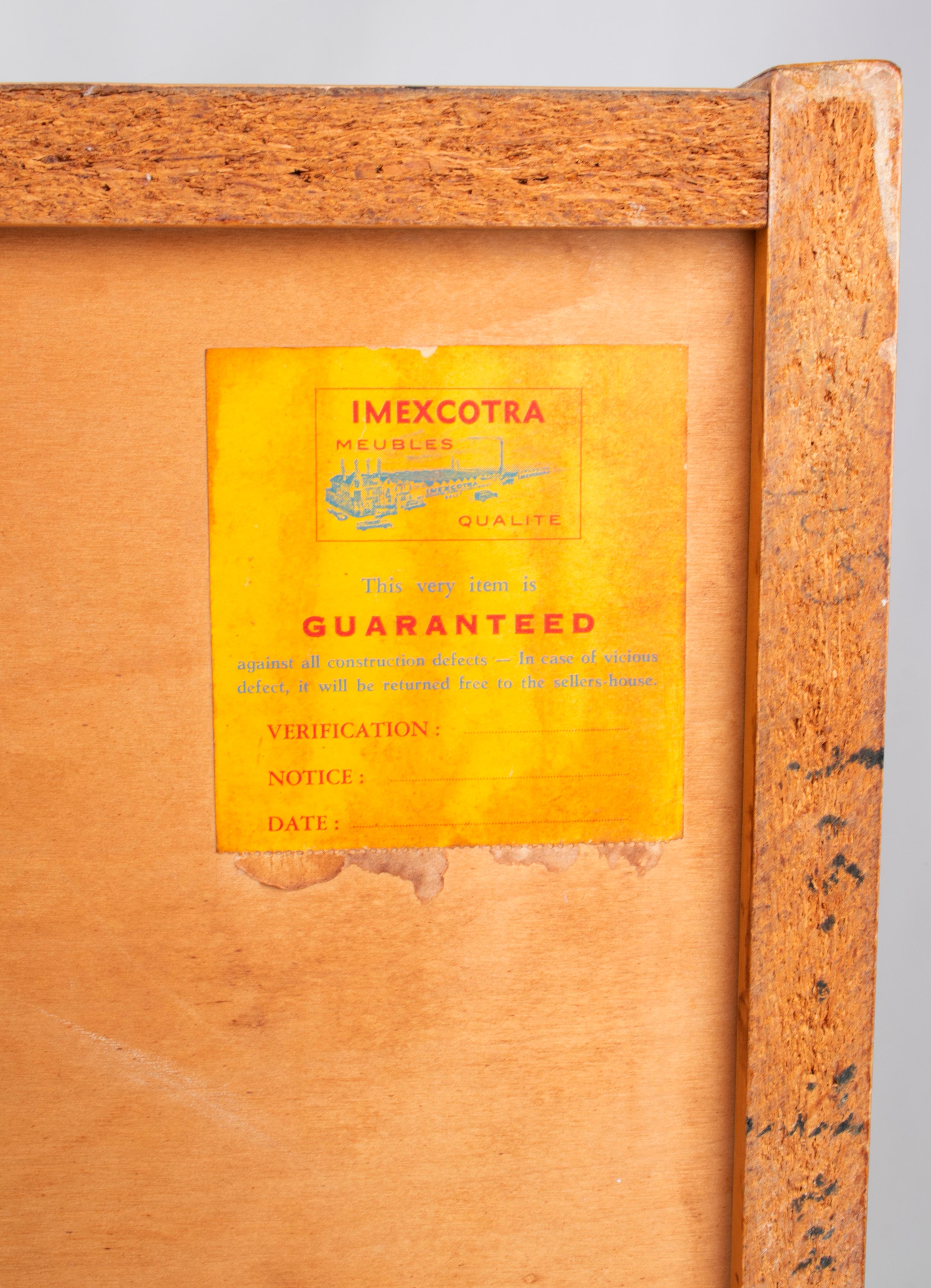 Wood 1950s Imexcotra Two-Door Cabinet with Lock