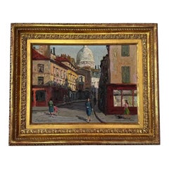 1950s Impressionist French Cityscape Oil Painting, Prudnikov (American, 1914)