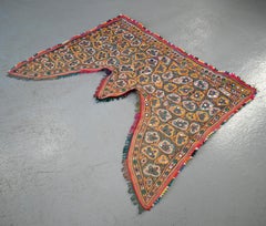 1950s Indian Hand Sewn Silk Patchwork Wedding Decoration with Vibrant Colors
