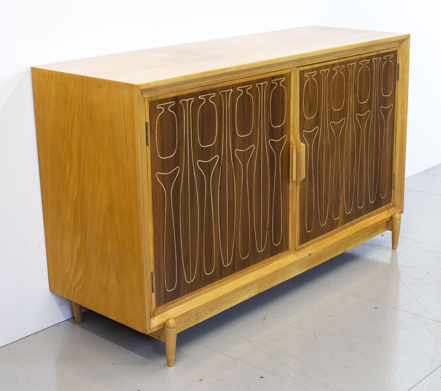 Beech 1950s Indian Laurel Sideboard by Kelvin McAvoy for Liberty’s For Sale