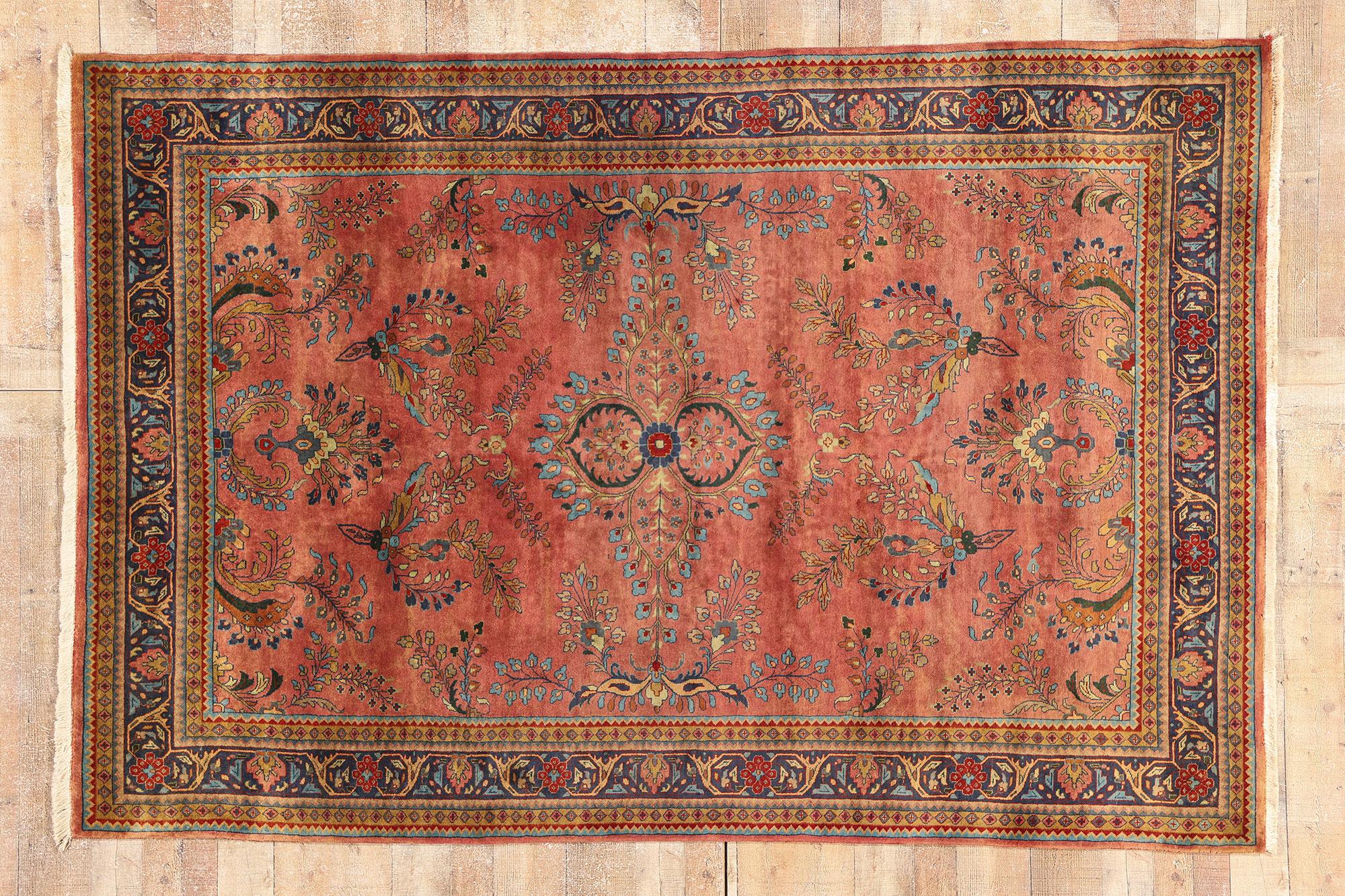 Tappeto Sarouk indiano degli anni '50 con stile moderno in vendita 2