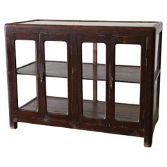 1950er Jahre indonesischen massivem birmanischen Teak Shop Vitrine bar