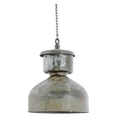 1950s Indusrial Polish Metal Hanging Lamp