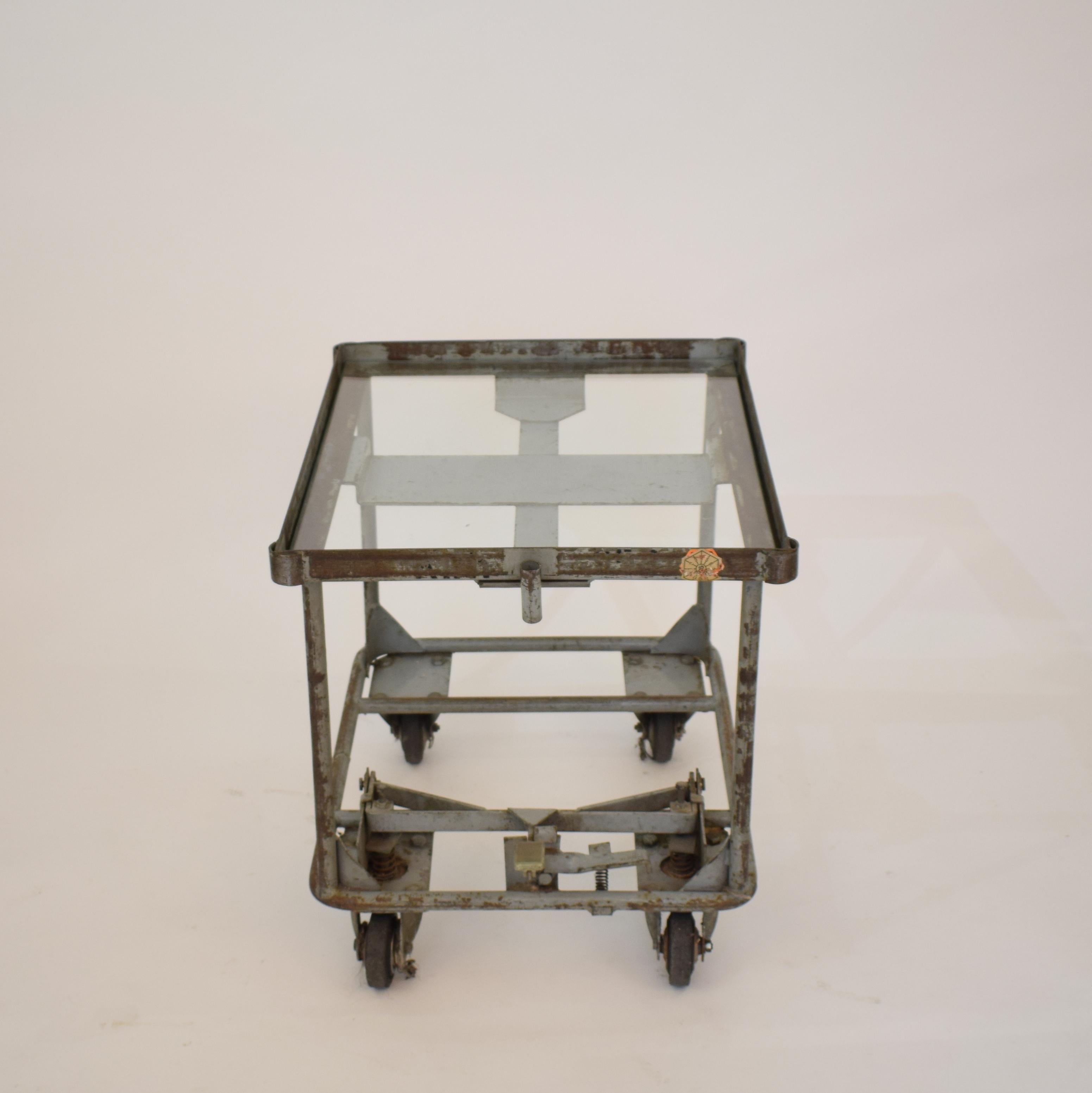 German 1950s Industrial Bar Cart or Sofa Table